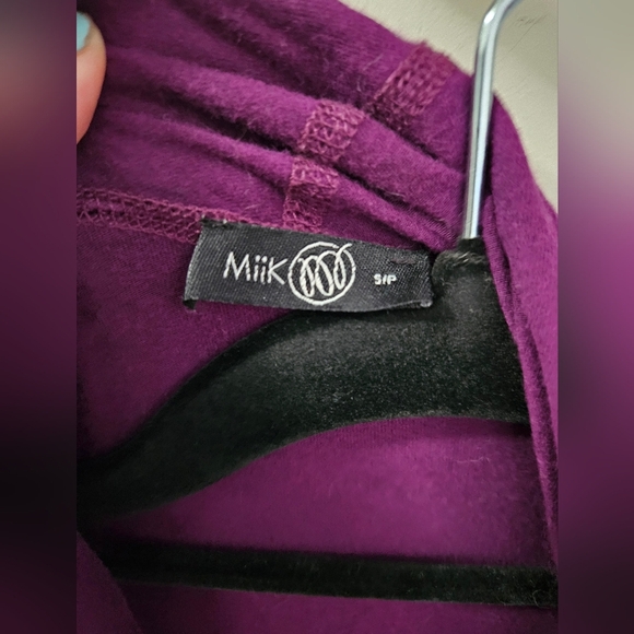 🇨🇦Miik sz.S bamboo open purple sweater. Canadian made. - Picture 7 of 7